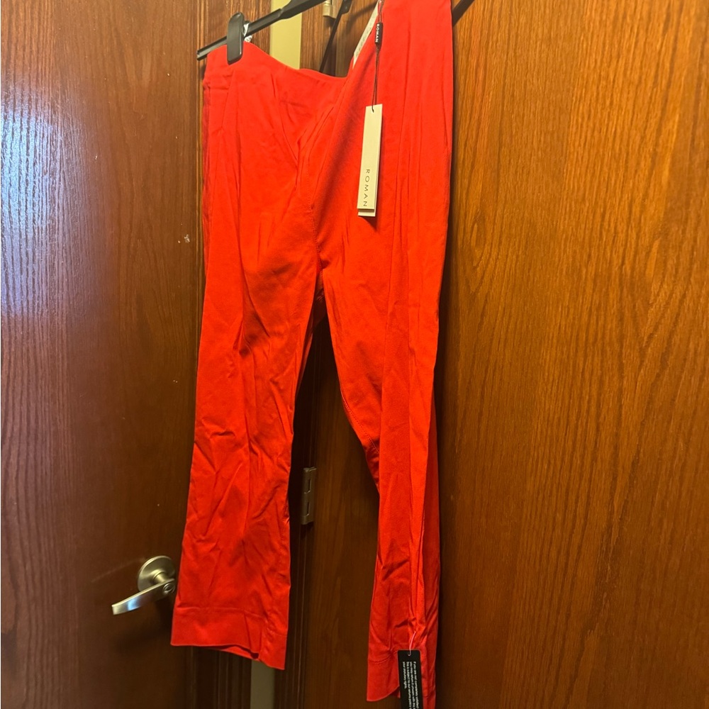 Roamans size 20 red cropped pants  NWT
